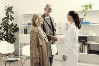 Handshake at providers office