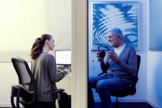 Man getting a hearing test