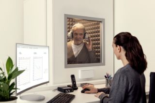 Man getting hearing test