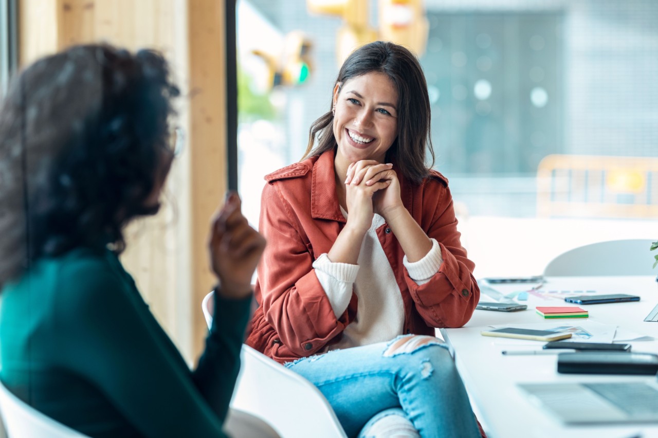 Two women at a business meeting