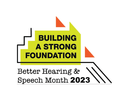 Better hearing and speech month logo