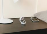 Hearing aid charger on a nightstand