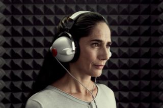 Woman getting a hearing test